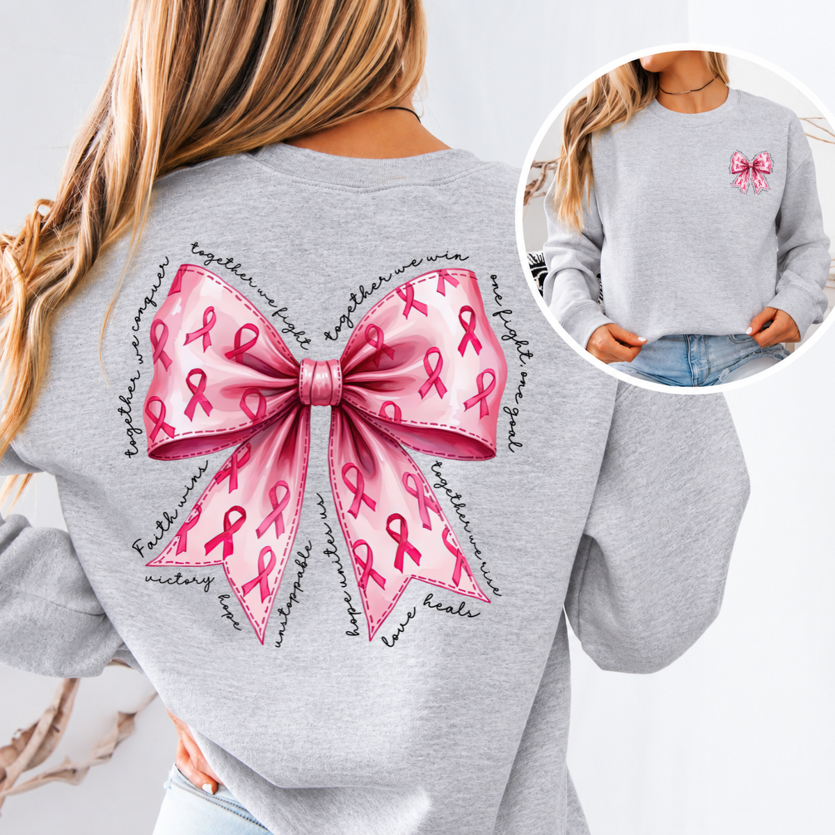 Together We Conquer Breast Cancer Awareness T-Shirt & Sweatshirt