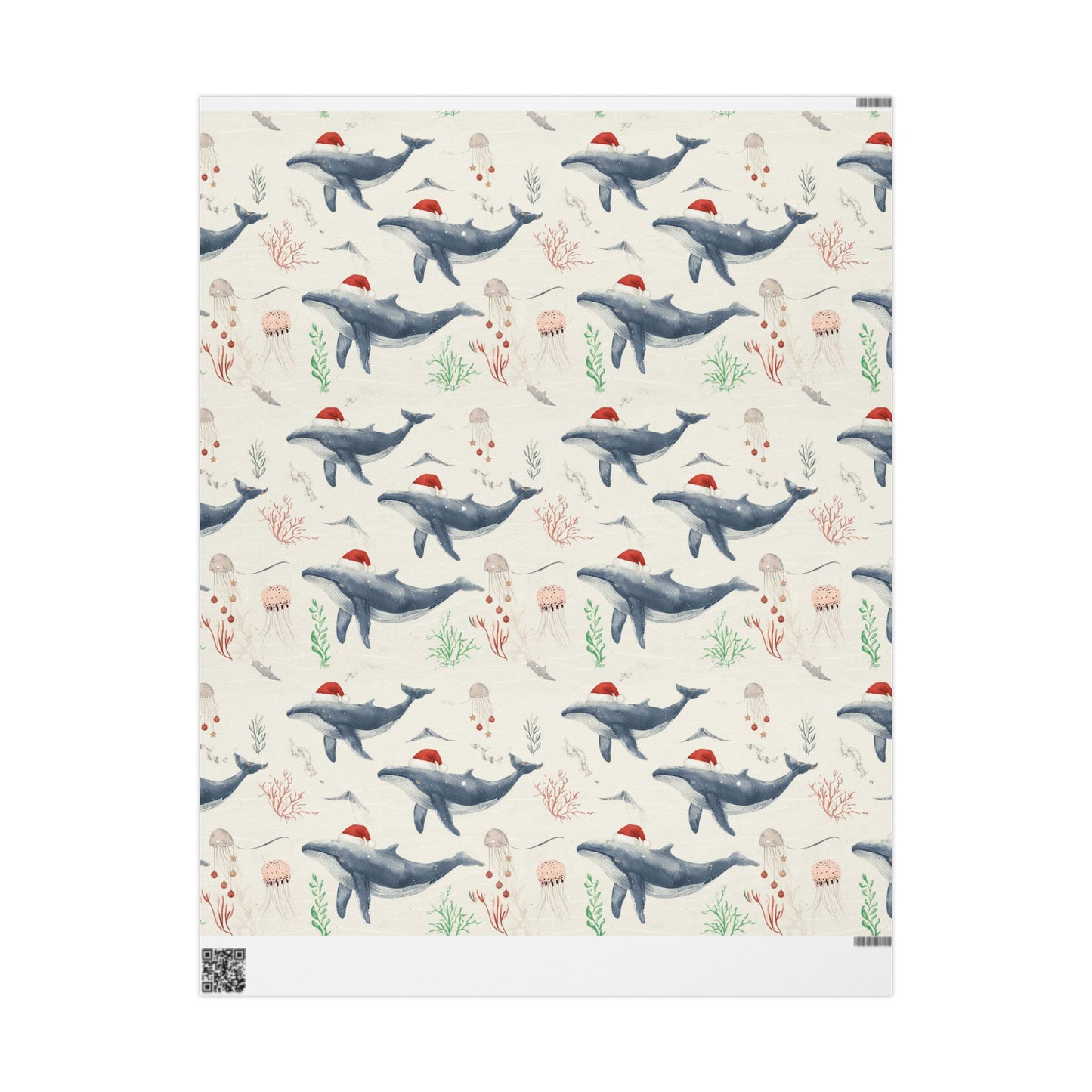 Whimsical Christmas Whale (Wrapping Papper)