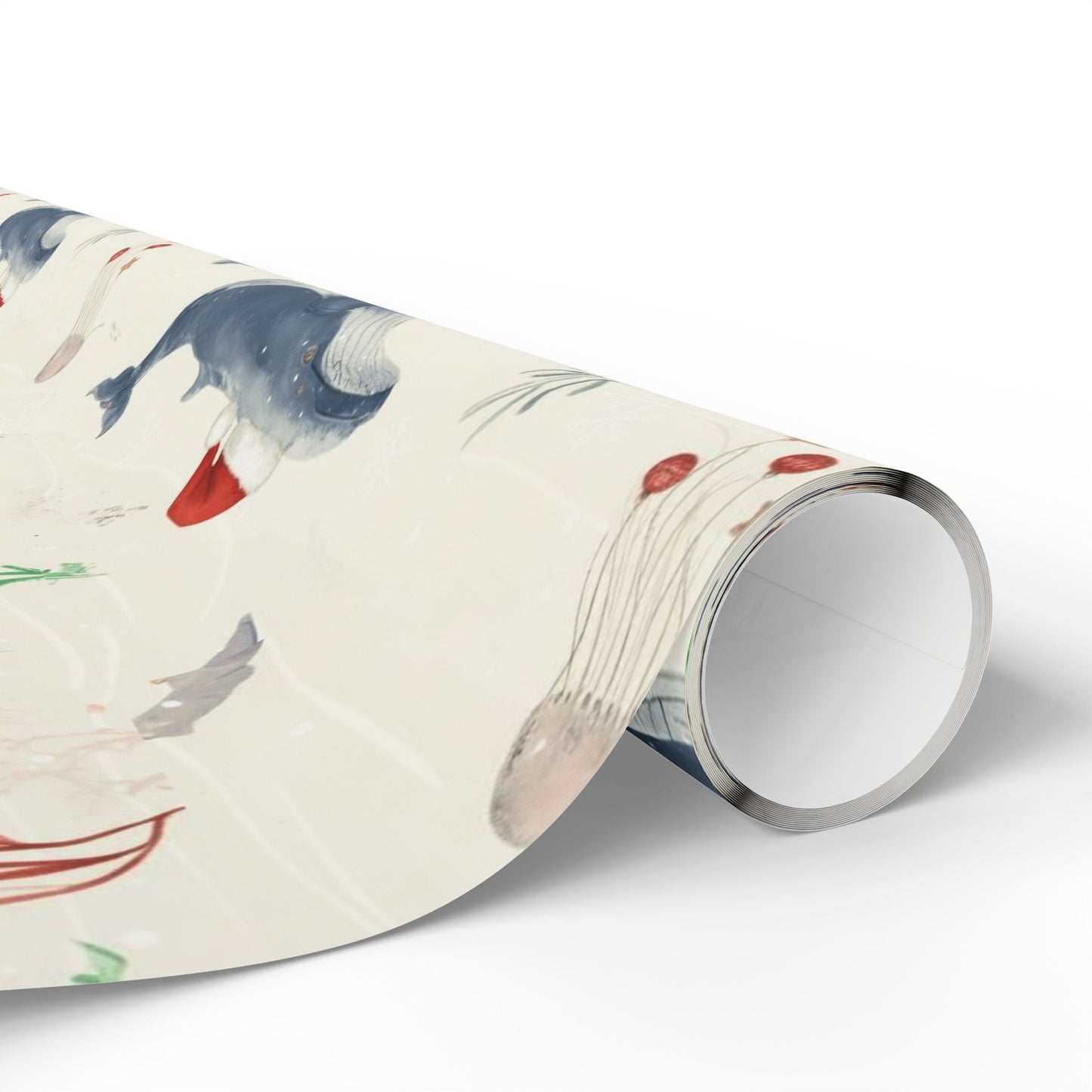 Whimsical Christmas Whale (Wrapping Papper)