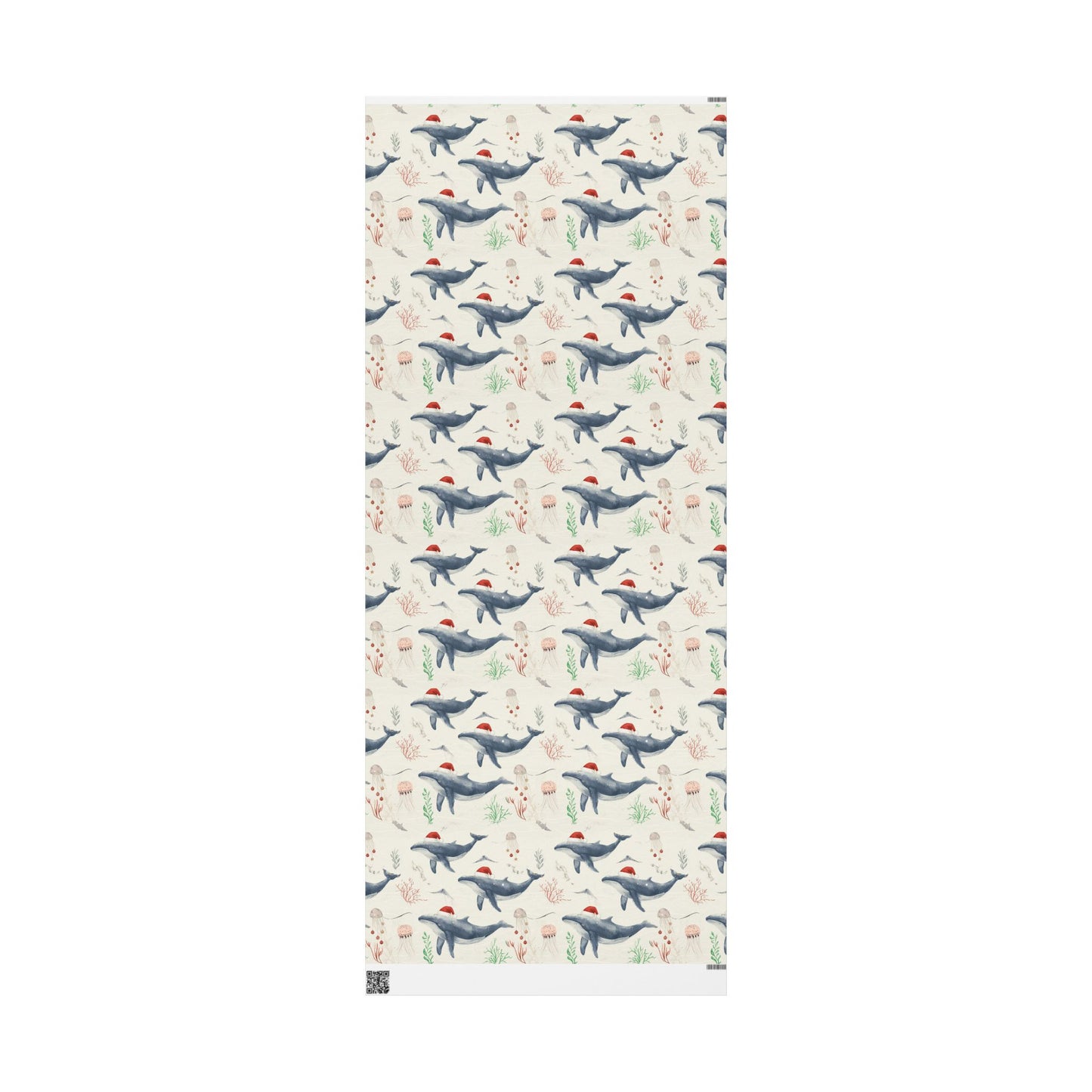 Whimsical Christmas Whale (Wrapping Papper)
