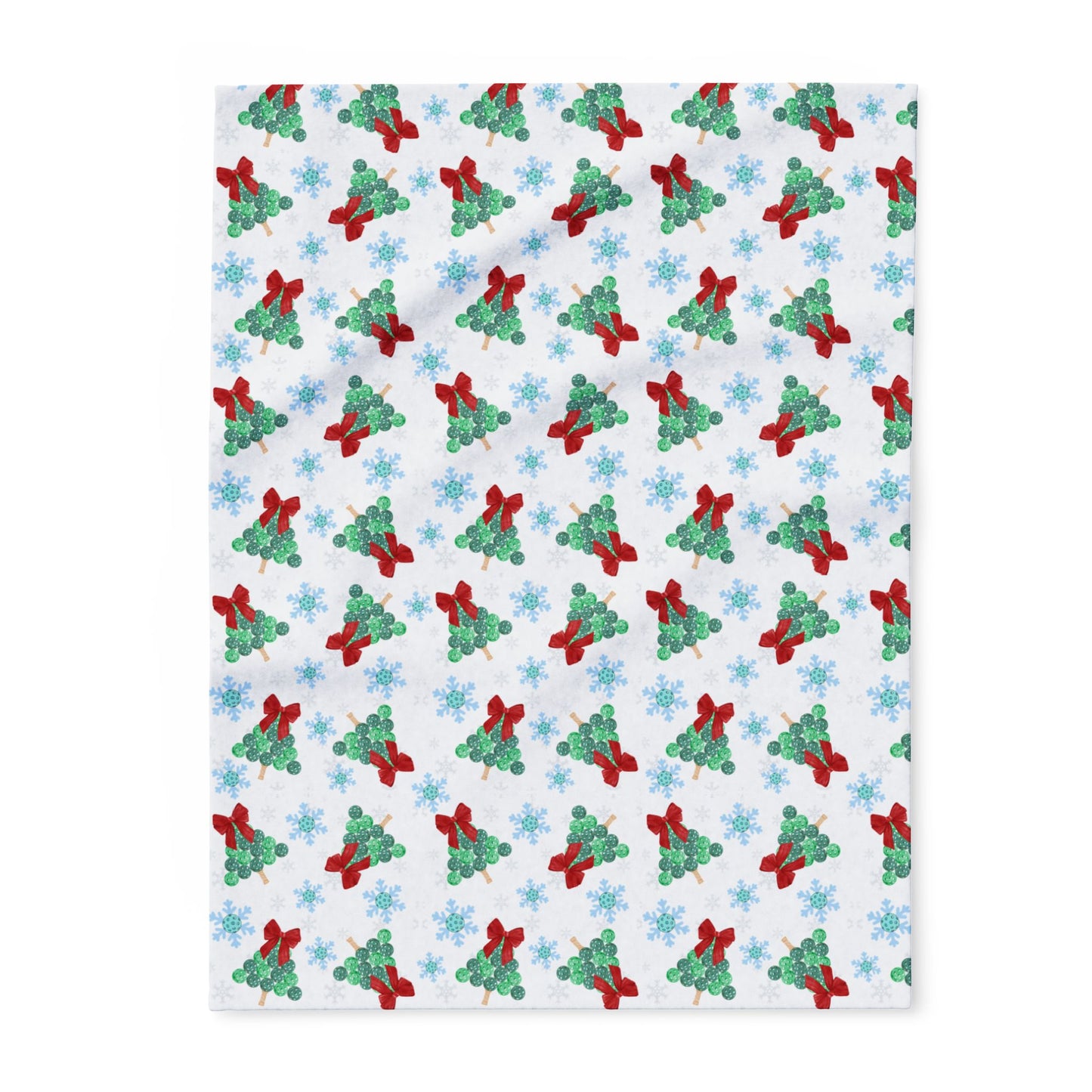 Snowflakes & Pickleball Blanket