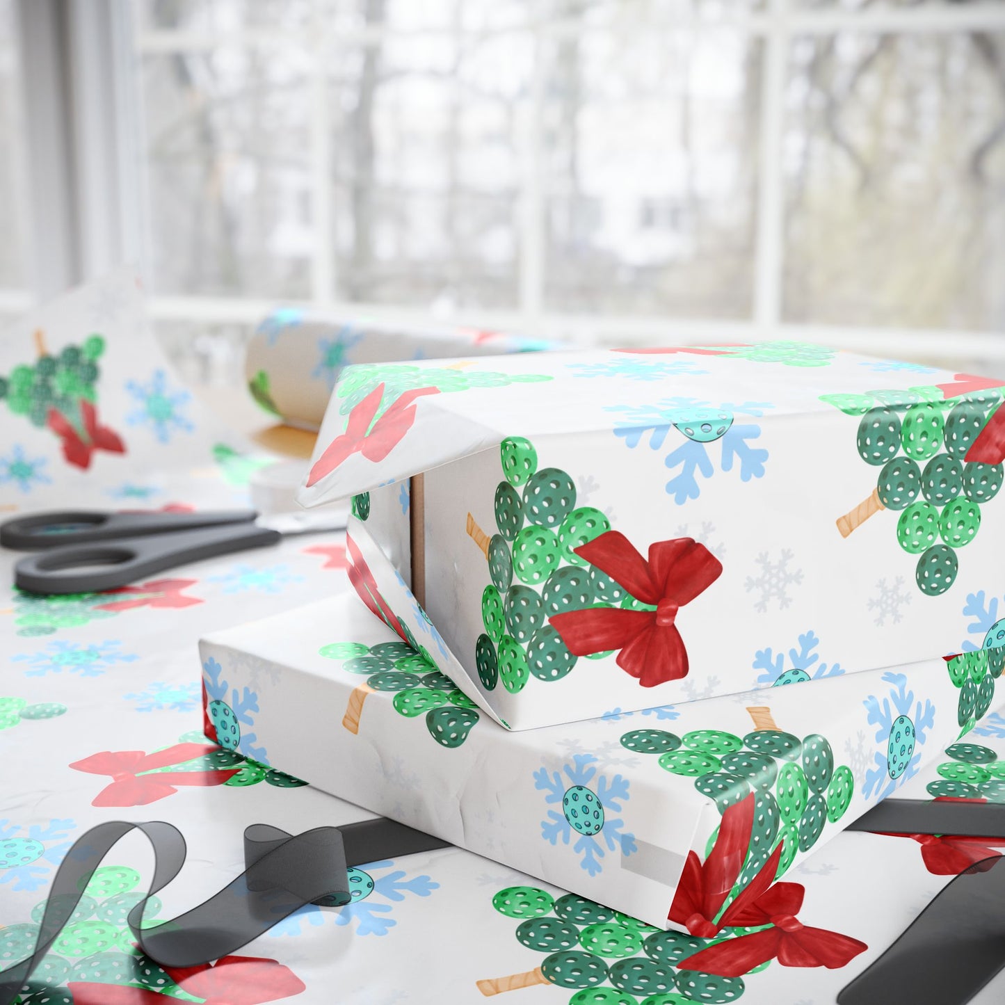 Snowflakes & Paddle Pines (Wrapping Papper)