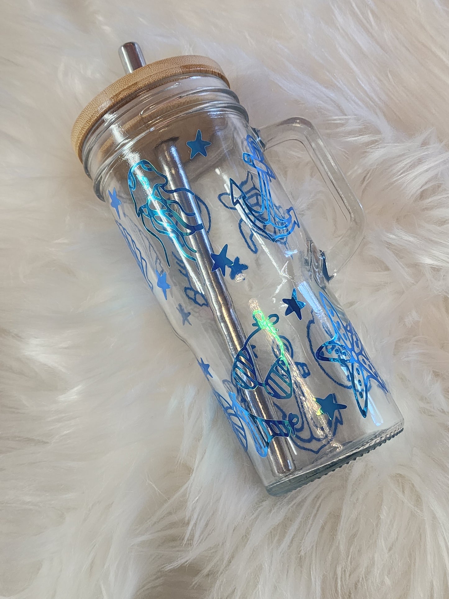 20oz Glass Beach Tumbler