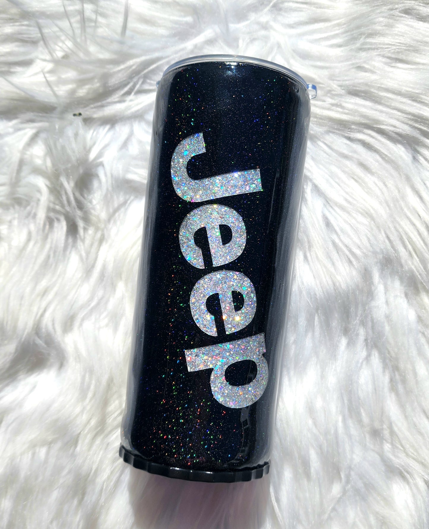 Silver Holographic Tire Print 20oz