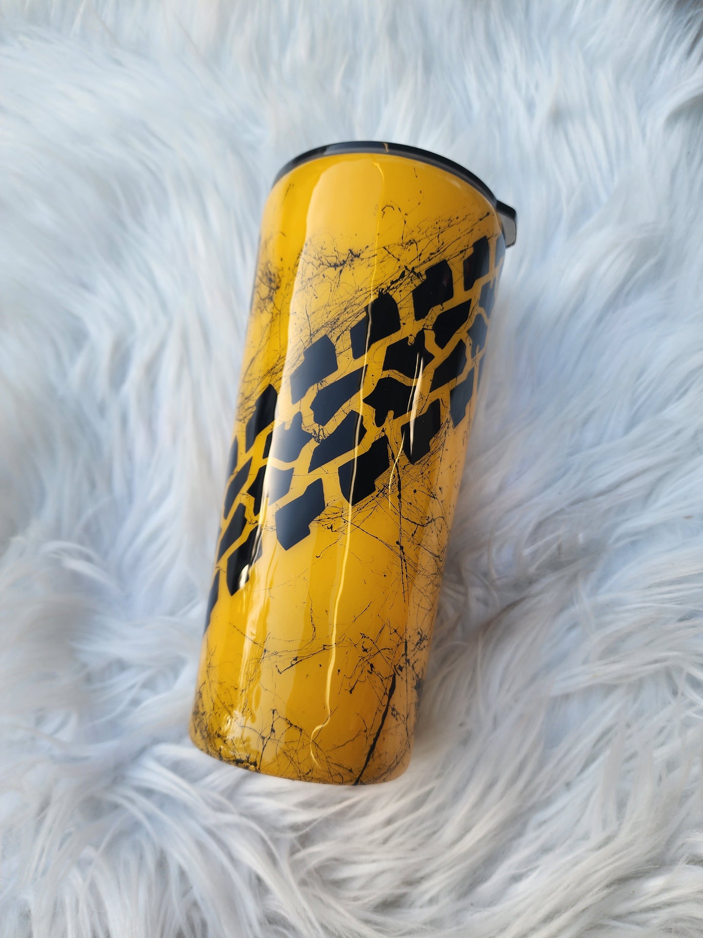 20oz Yellow Splatter Jeep Tumbler