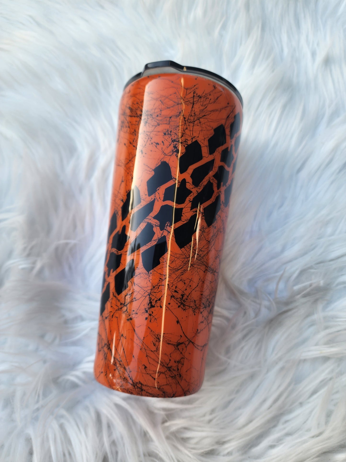 20oz Orange Splatter Jeep Tumbler