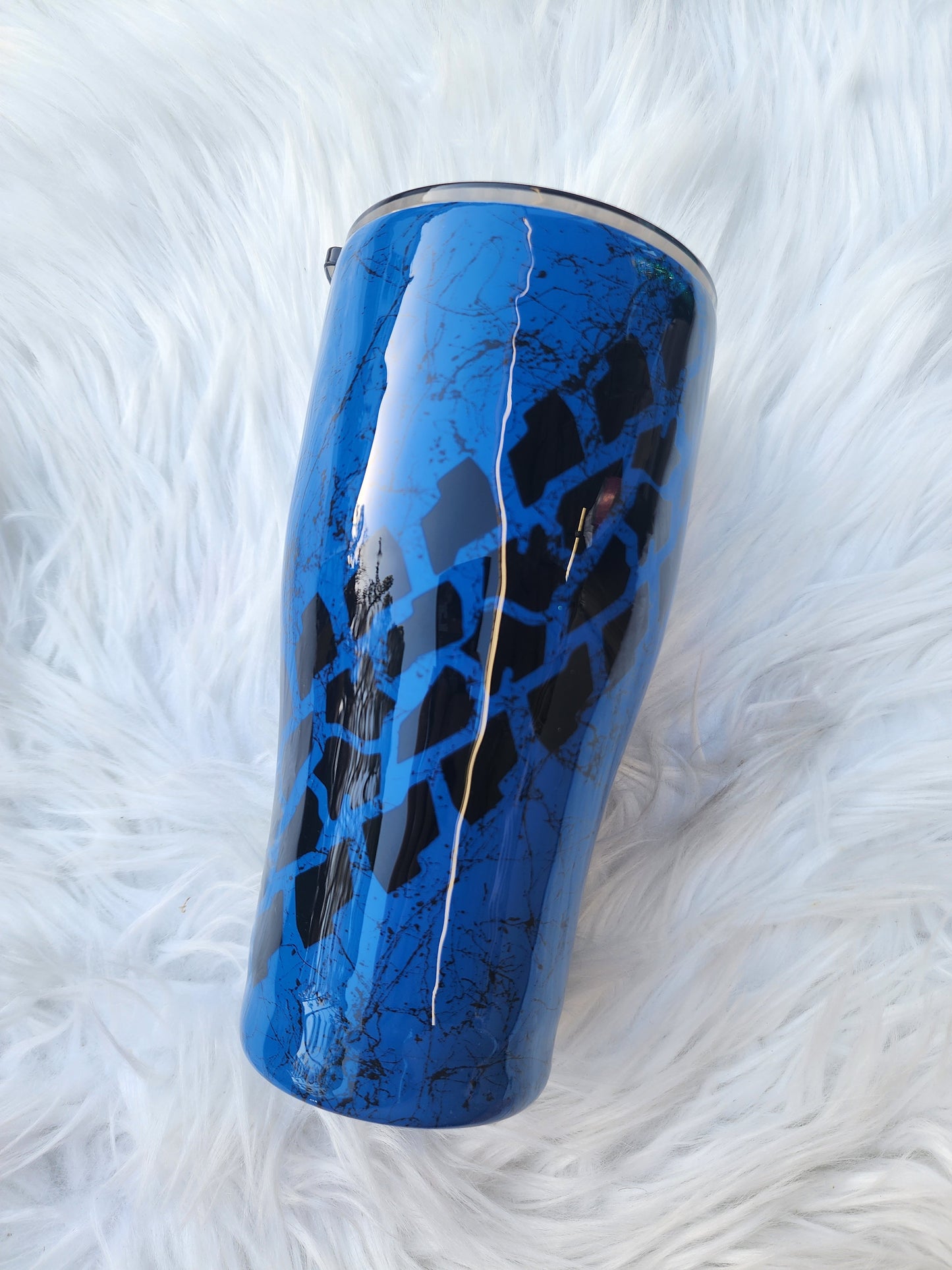 30oz Blue splatter Jeep Tumbler