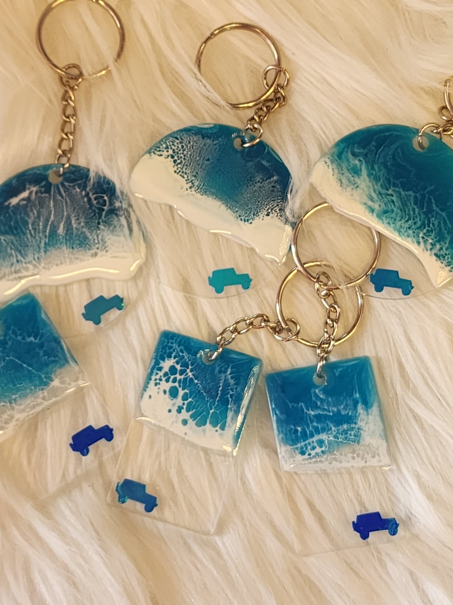 Beach Jeep Keychains