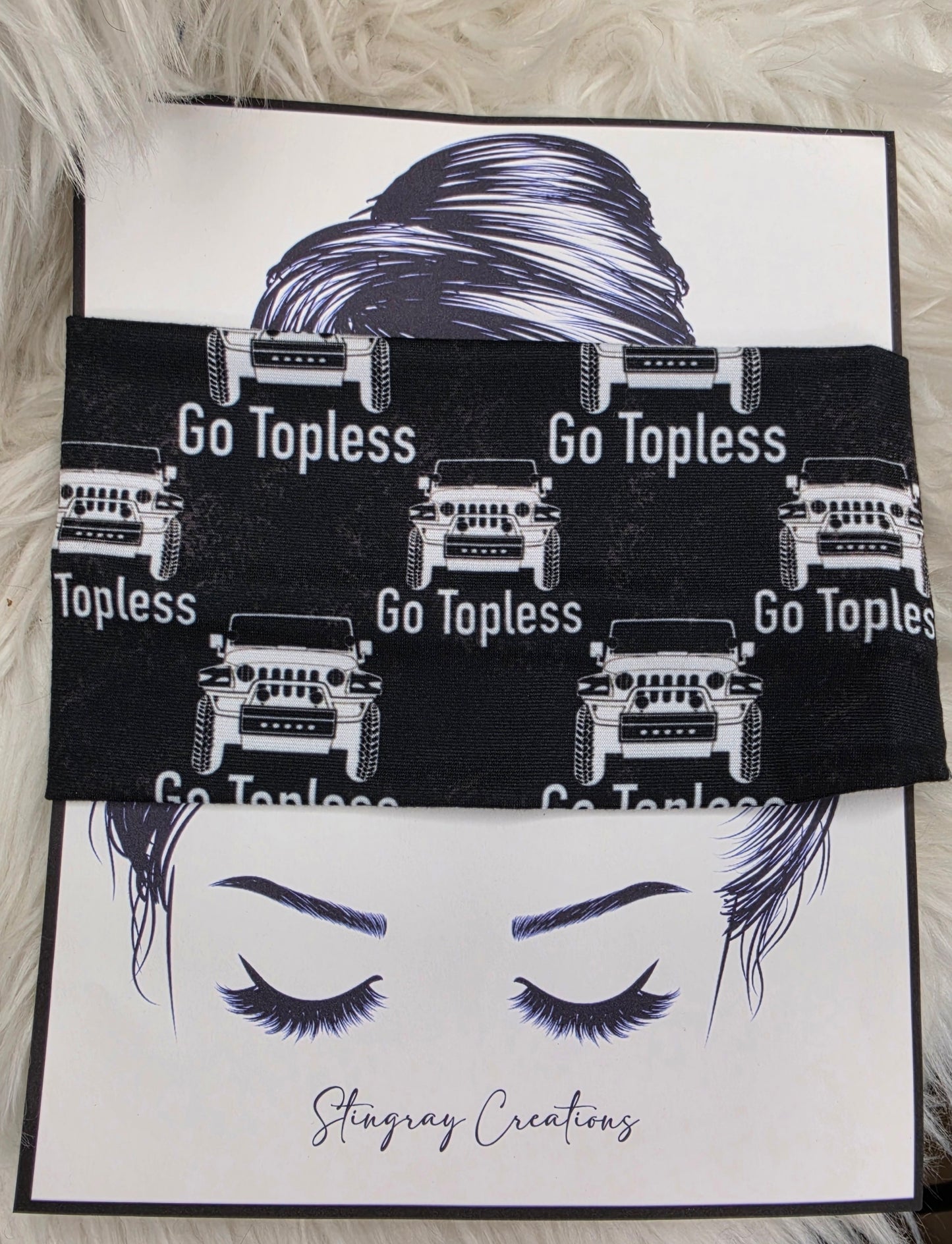 Topless Jeep Headband for Women | Handmade Stretch Headband | Jeep Lover Hair Accessory