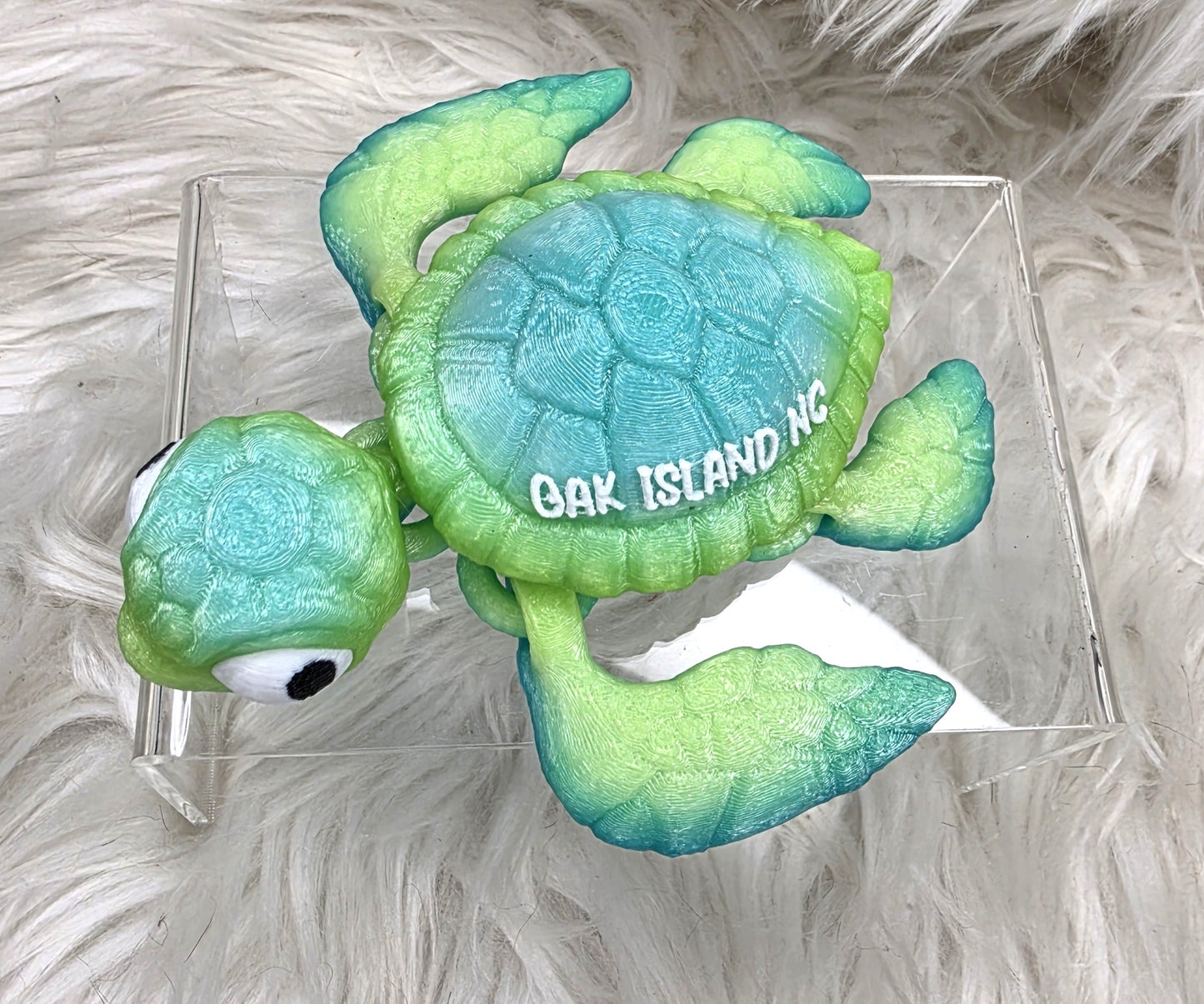 3D Printed Oak Island NC Sea Turtle Articulated Fidget Toy | Coastal Turtle Collectible