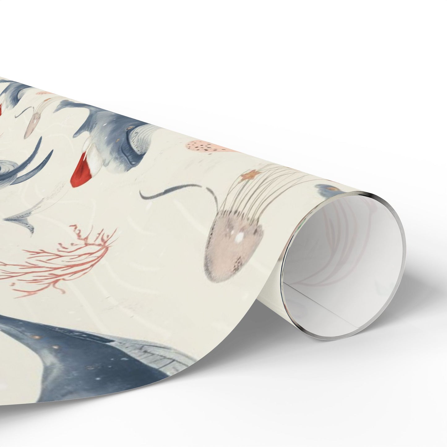 Whimsical Christmas Whale (Wrapping Papper)