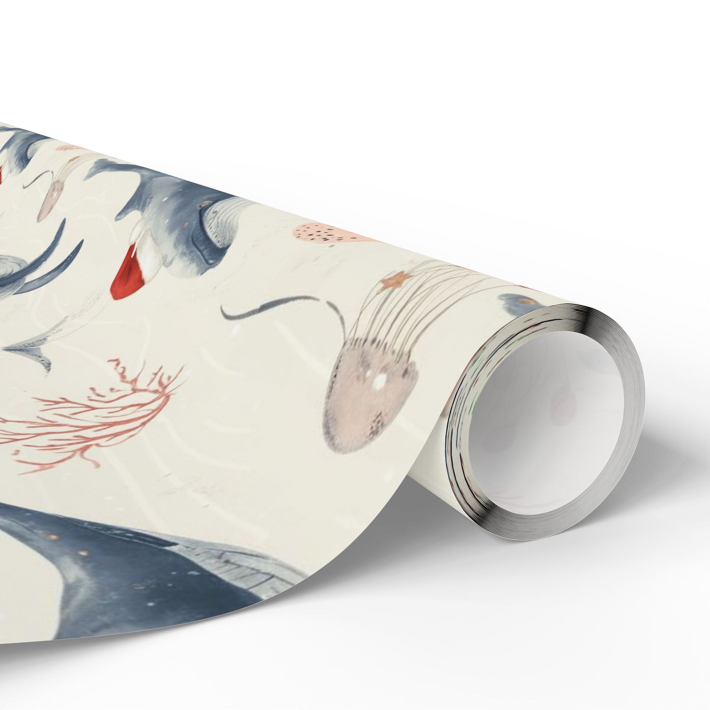 Whimsical Christmas Whale (Wrapping Papper)