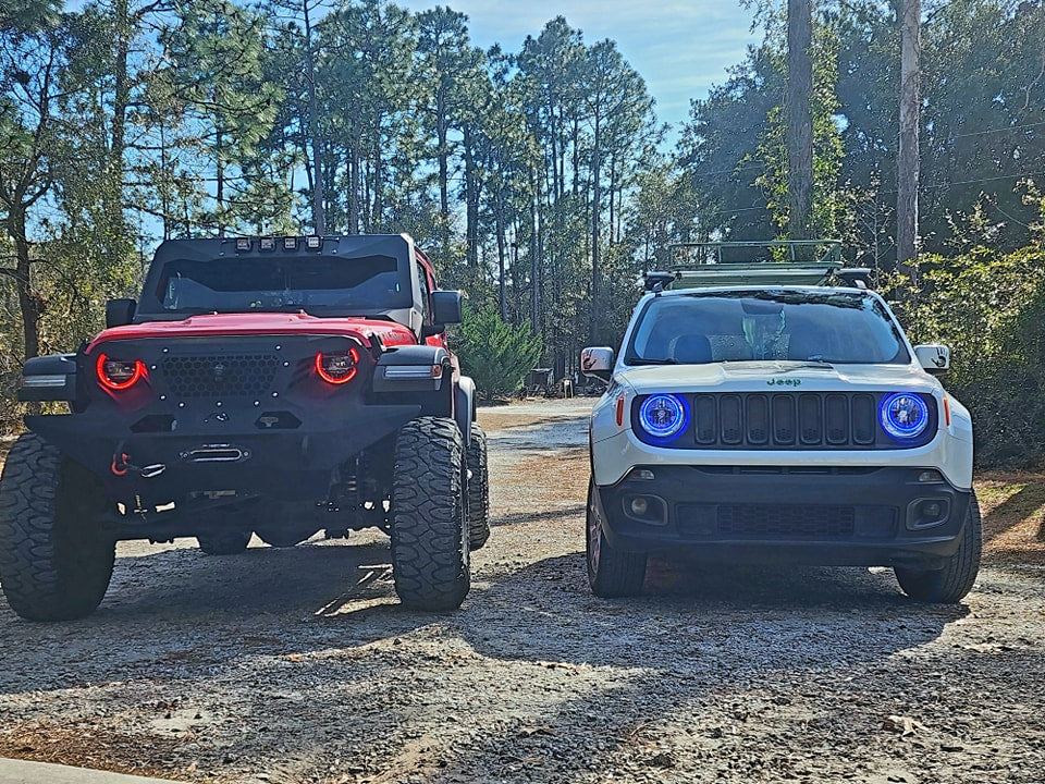 2018-2024 JEEP WRANGLER JL ORACLE LED HEADLIGHT SURFACE MOUNT HALO KIT