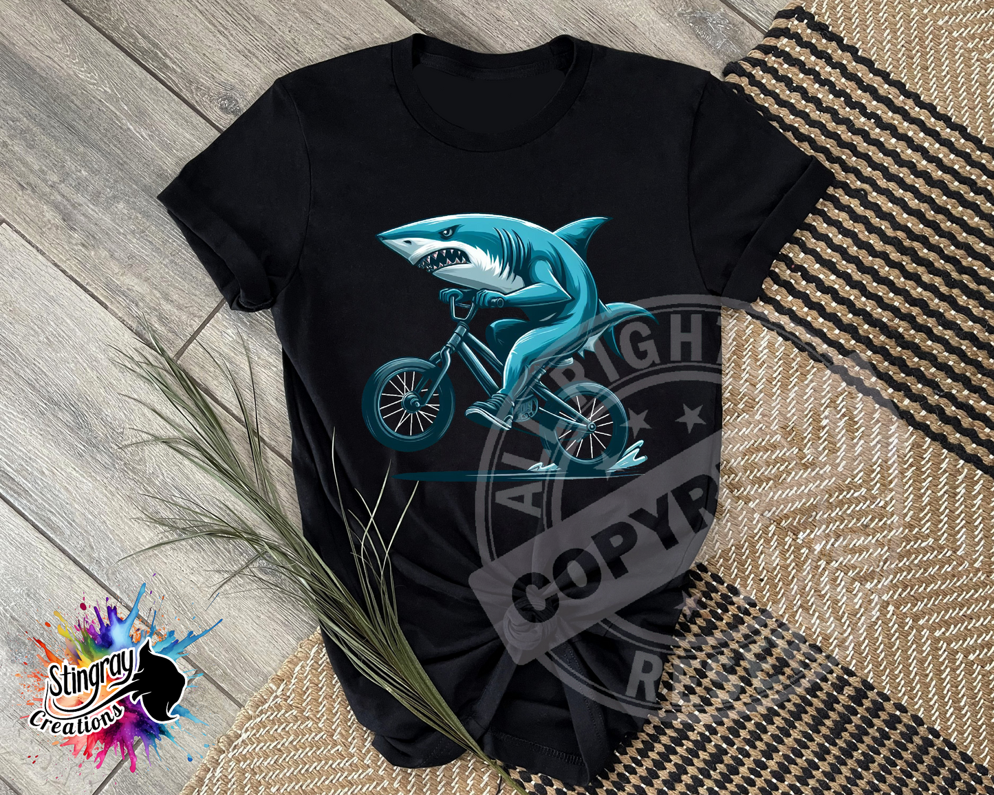 Biker Shark T-shirt/Sweatshirt