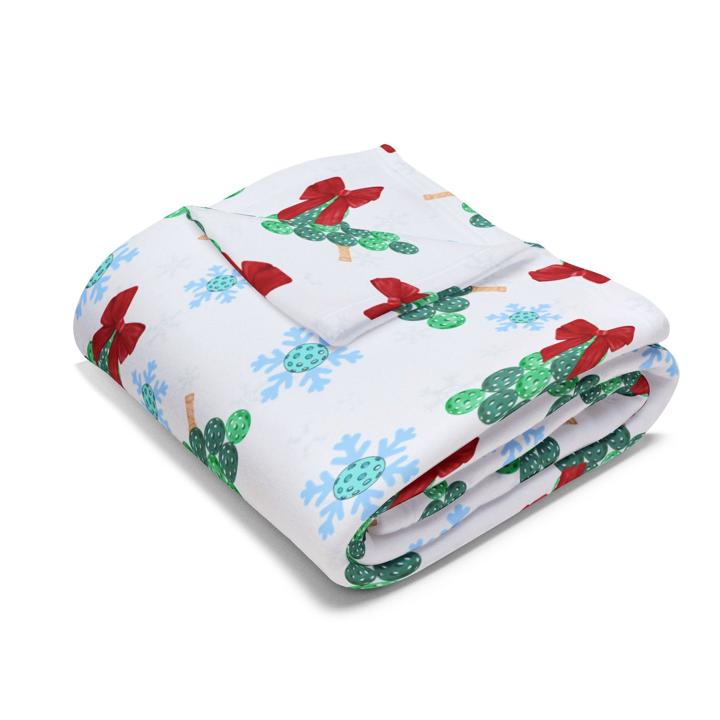 Snowflakes & Pickleball Blanket
