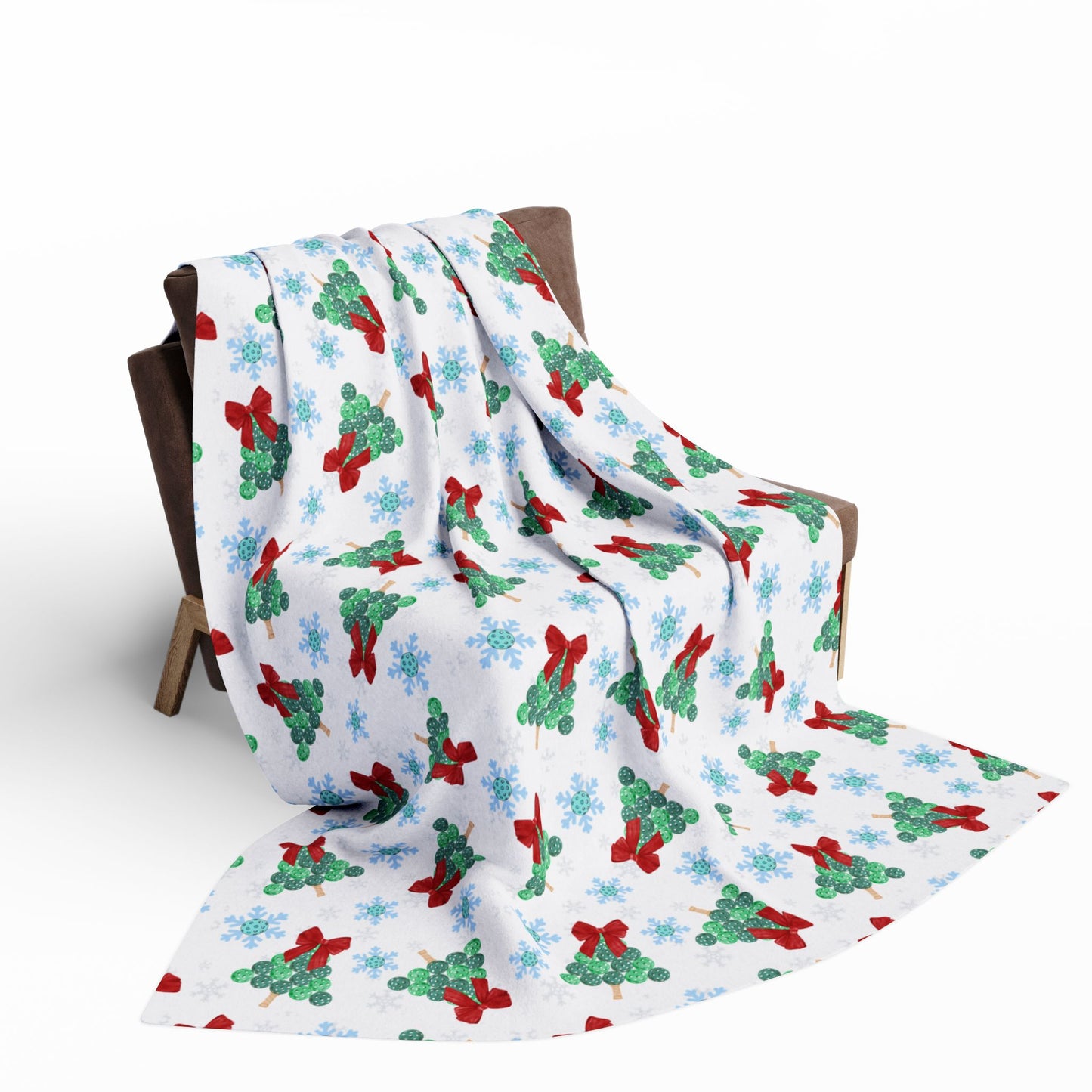 Snowflakes & Pickleball Blanket