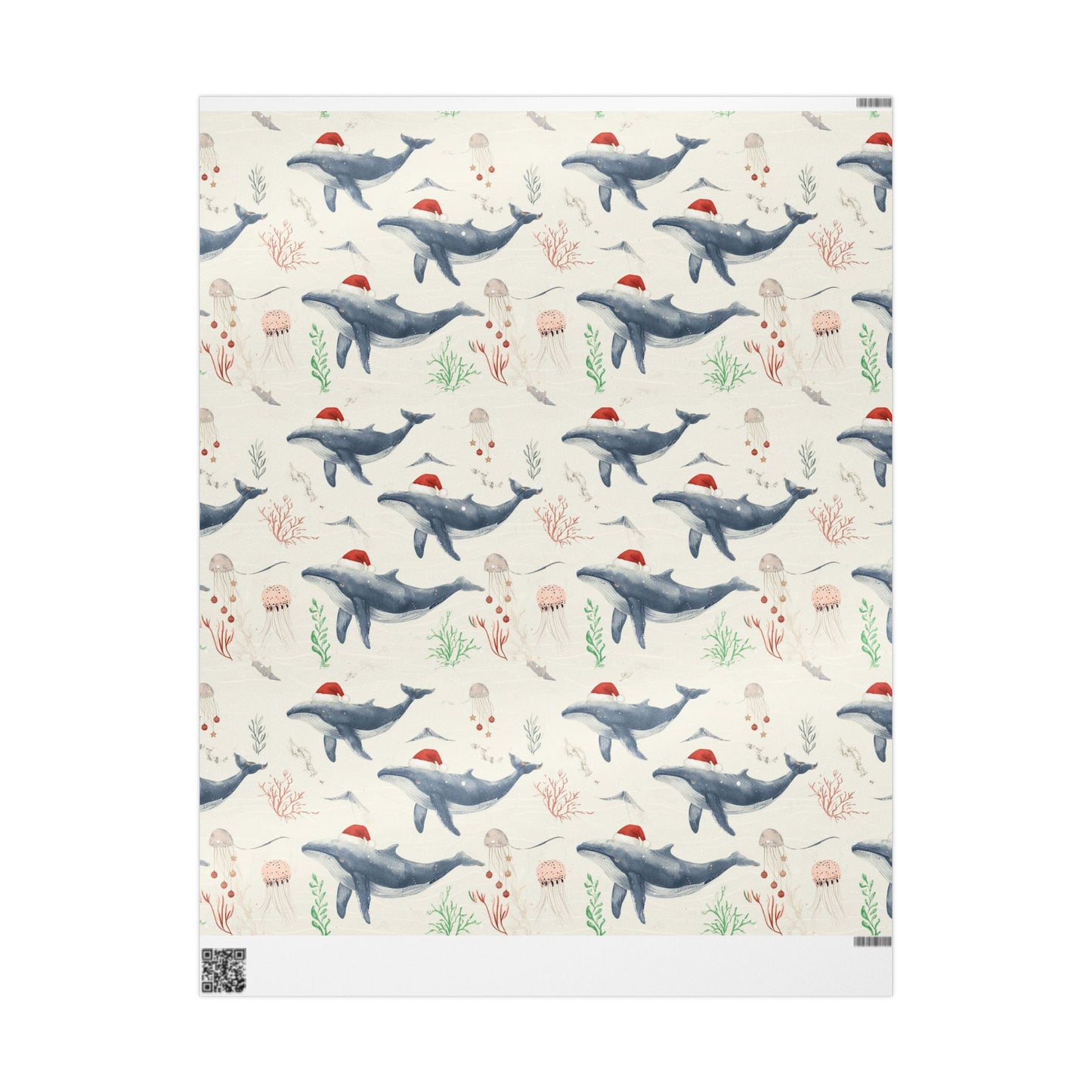 Whimsical Christmas Whale (Wrapping Papper)