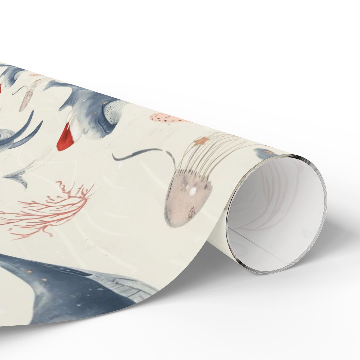 Whimsical Christmas Whale (Wrapping Papper)