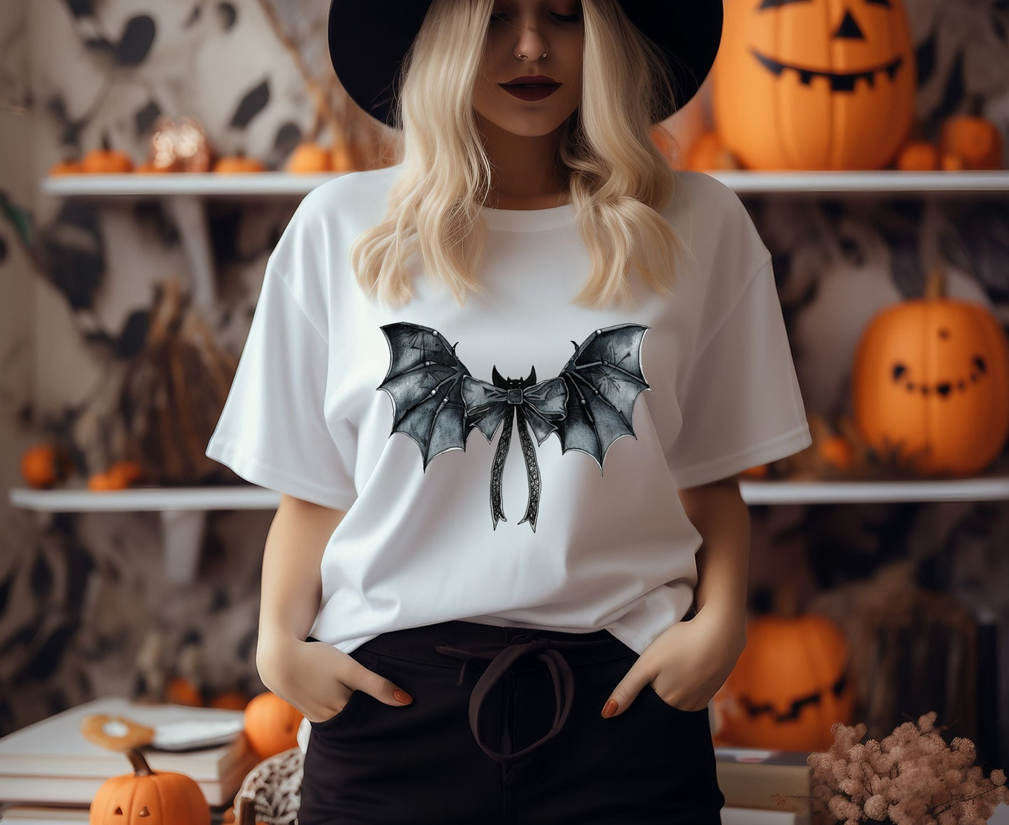 Cute Bat Bow Tee