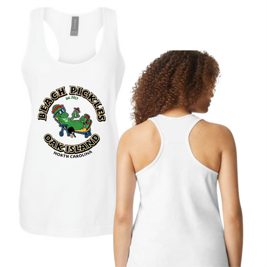 Beach Picklers Women's Racerback Tanks (Loose Fit Size Up)