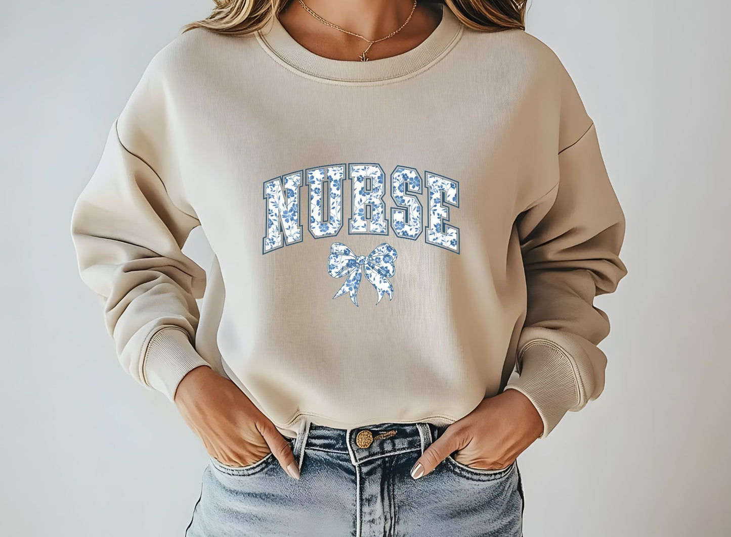 Vintage Nurse Bow T-shirt/Sweatshirt