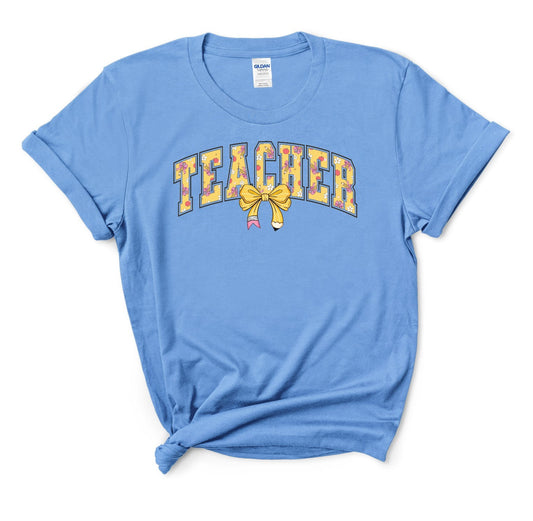 Teacher with pencil bow T-shirt/Sweatshirt