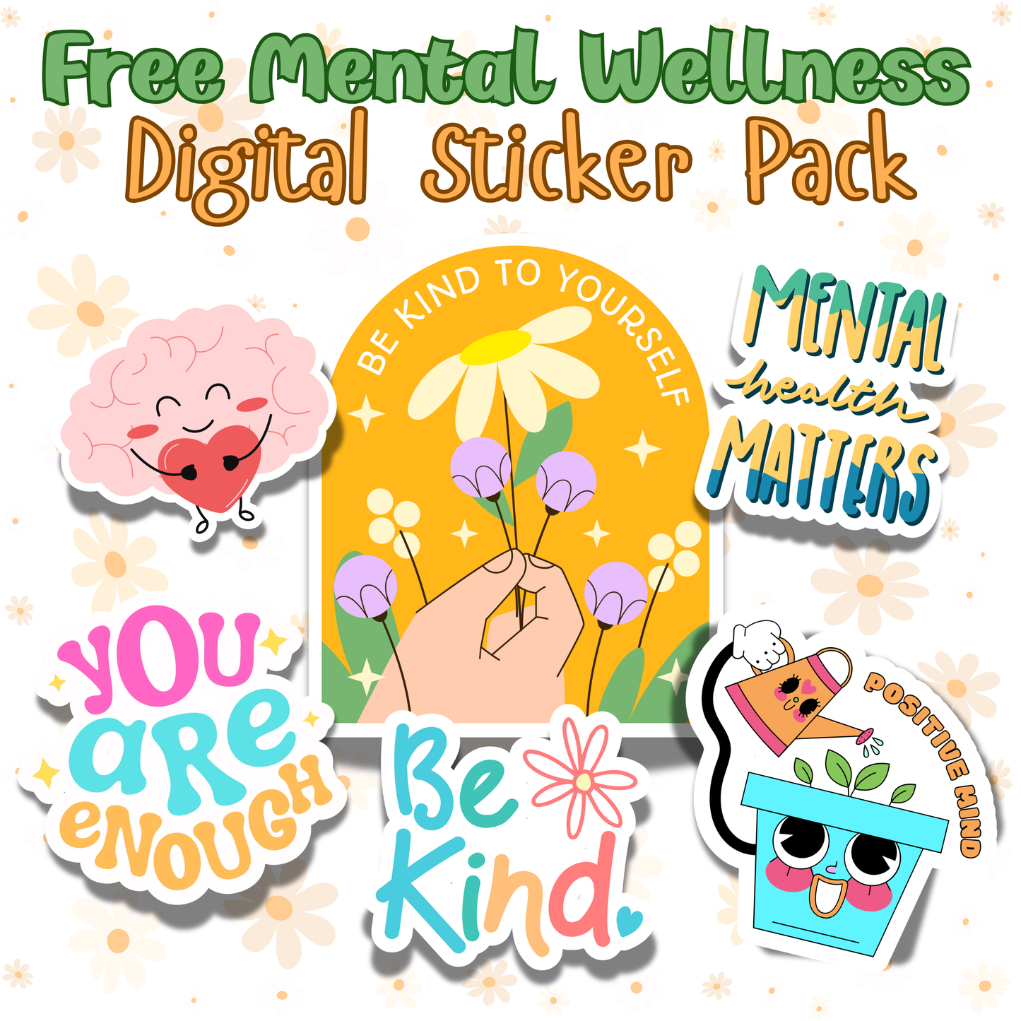 FREE Mental Wellness (Digital Sticker Pack)
