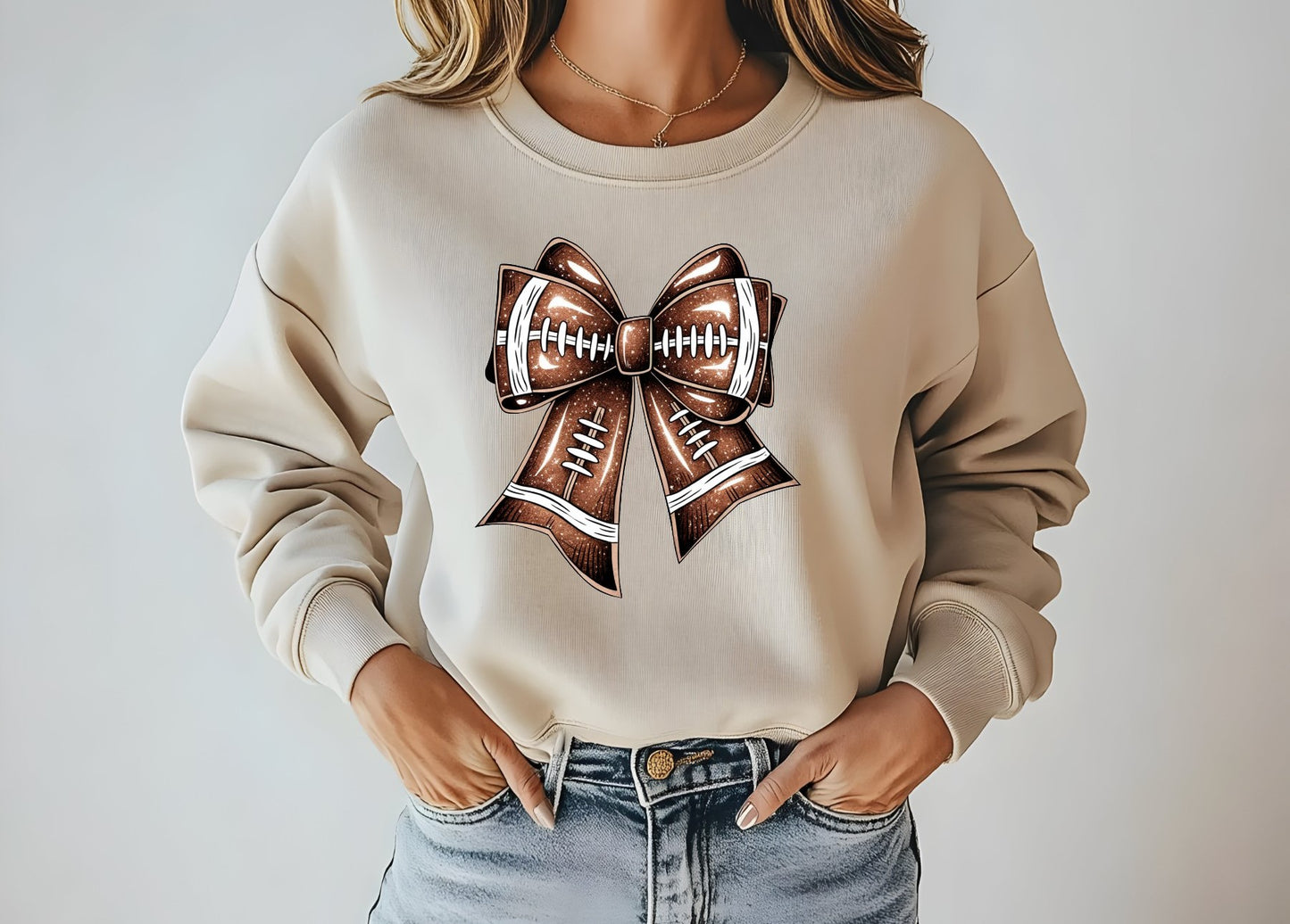 Football Bow T-shirt/Sweatshirt