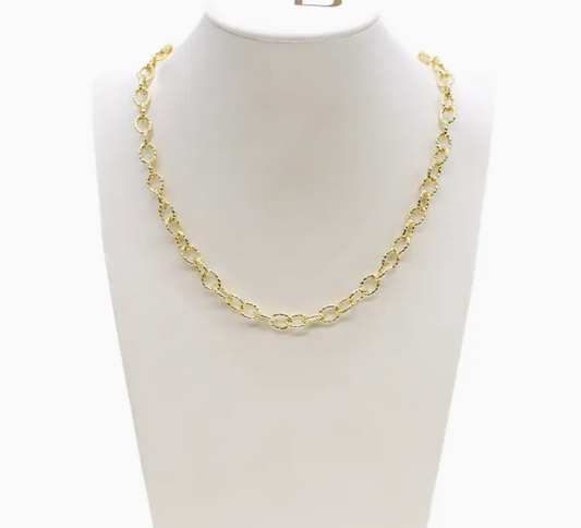 Gold Alexas Necklace 16in