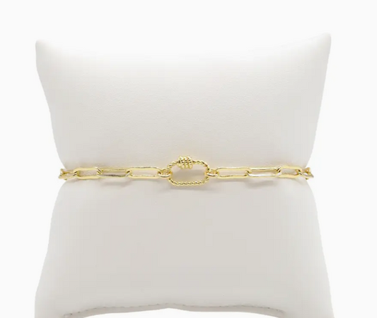 Gold Ashley Bracelet with Carabiner
