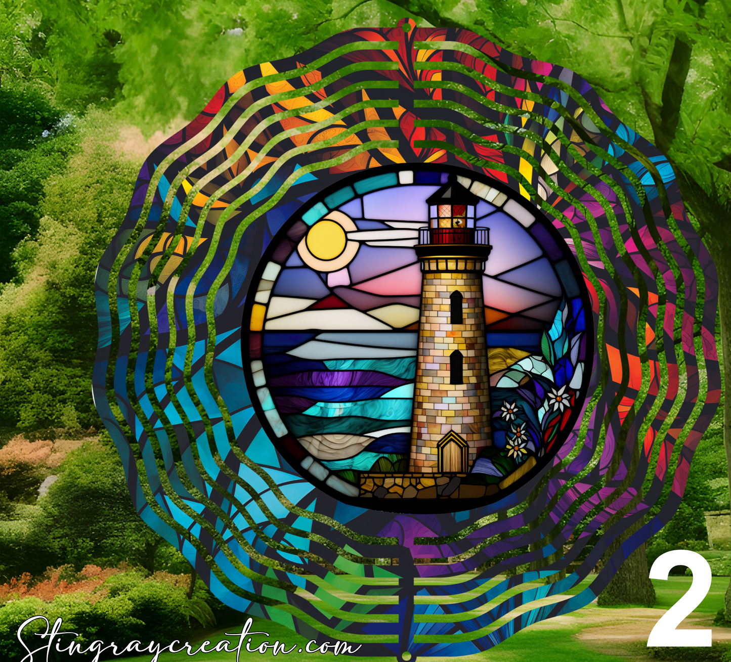 Lighthouse Wind Spinner