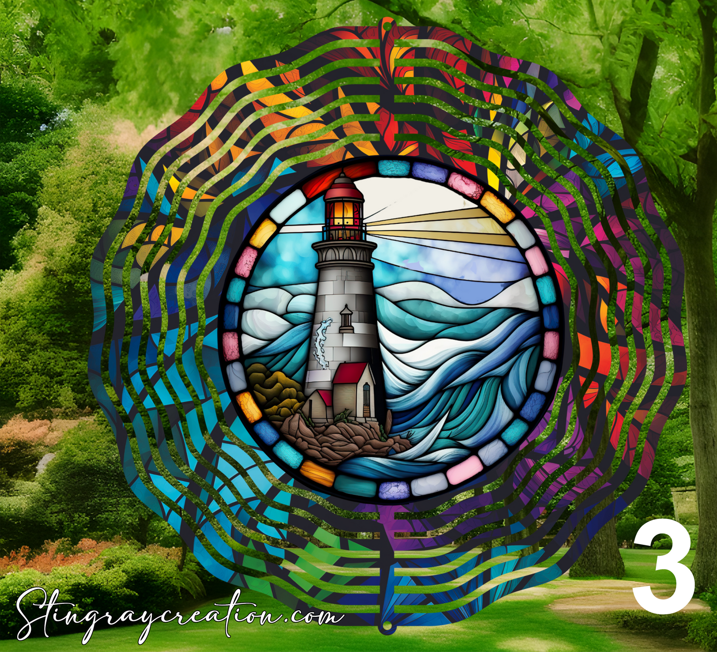 Lighthouse Wind Spinner