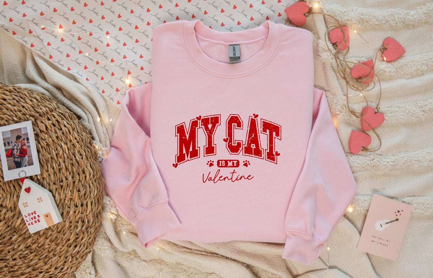 My Cat is my Valentines T-shirt/Sweatshirt