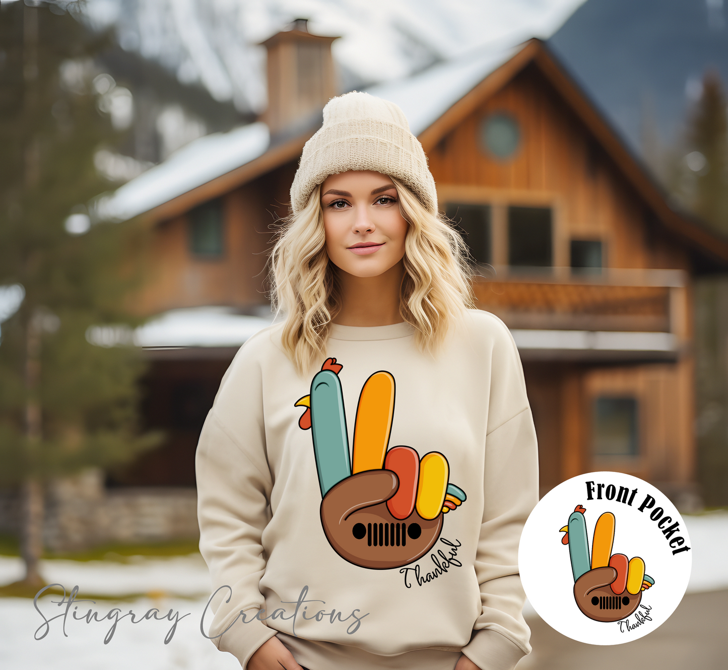 OG Thankful Jeep Wave Crewneck Sweatshirt