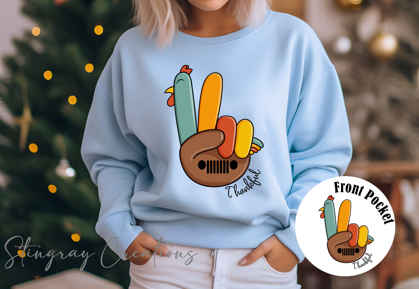 OG Thankful Jeep Wave Crewneck Sweatshirt