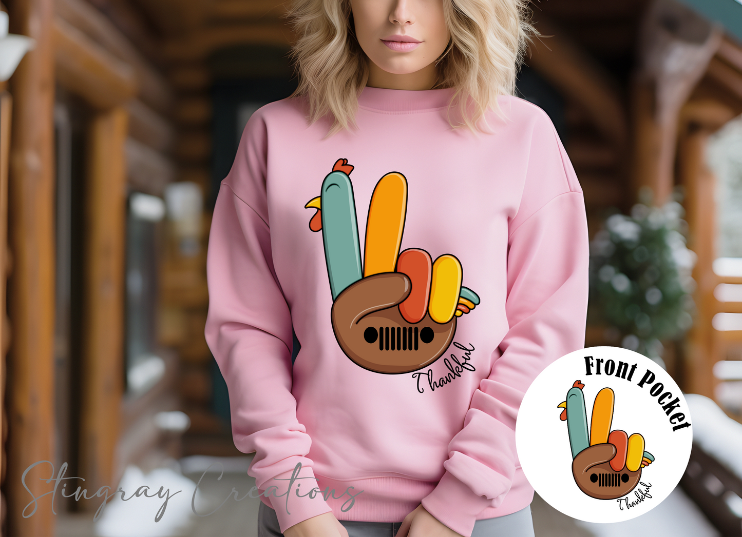 OG Thankful Jeep Wave Crewneck Sweatshirt