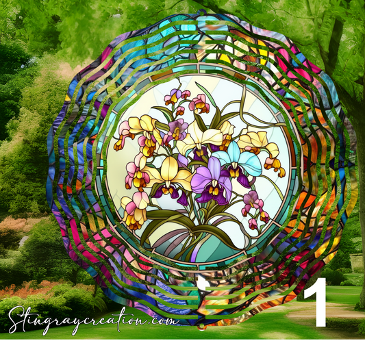 Orchid Wind Spinner