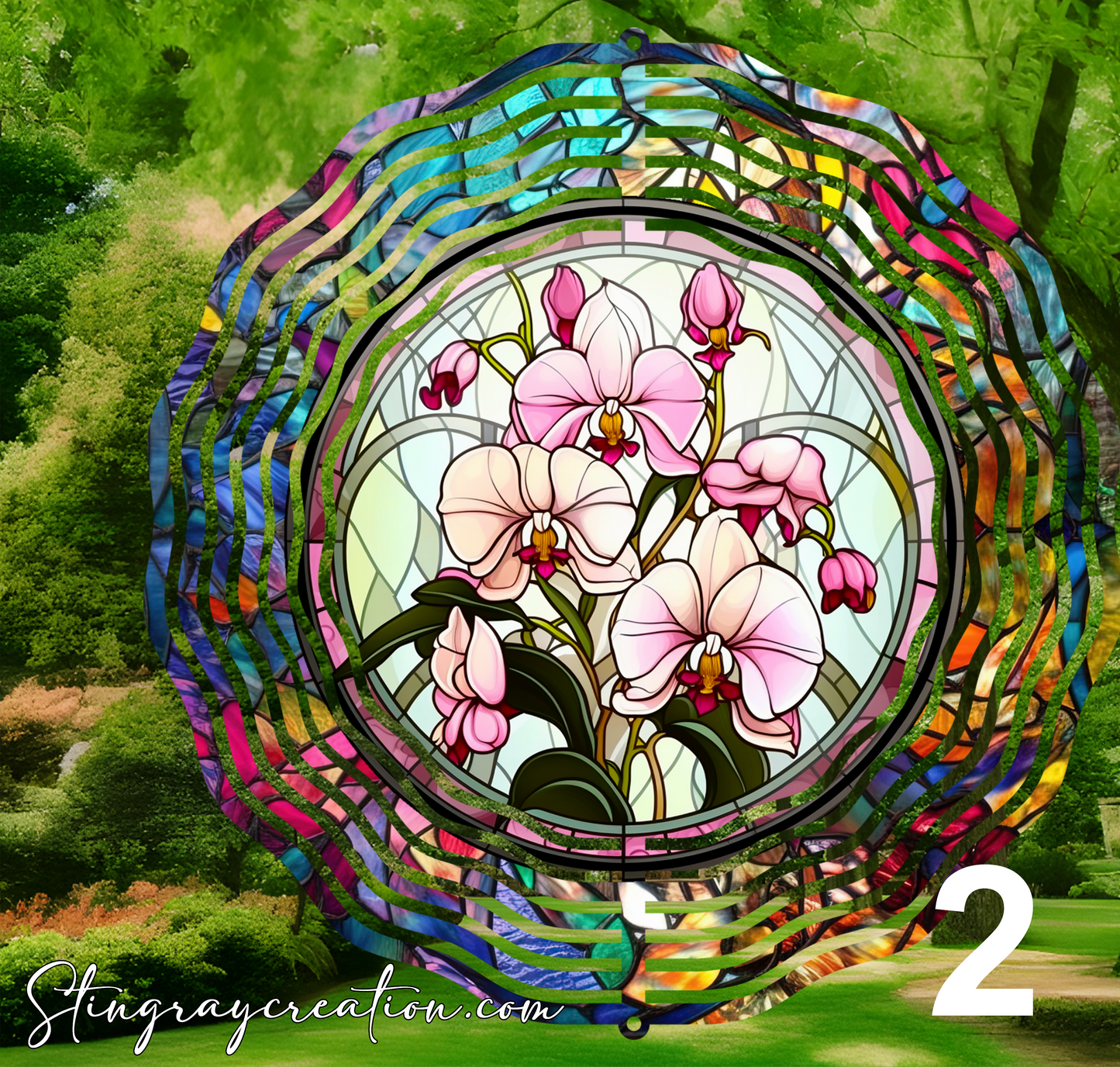Orchid Wind Spinner