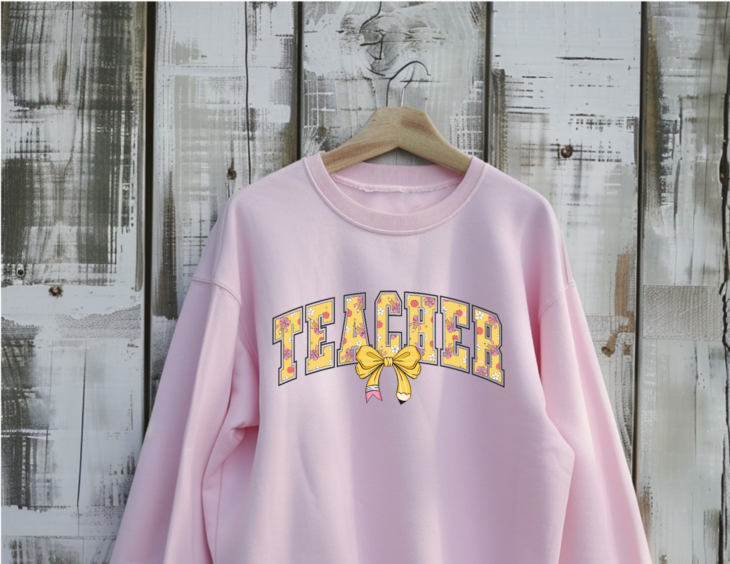 Teacher with pencil bow T-shirt/Sweatshirt