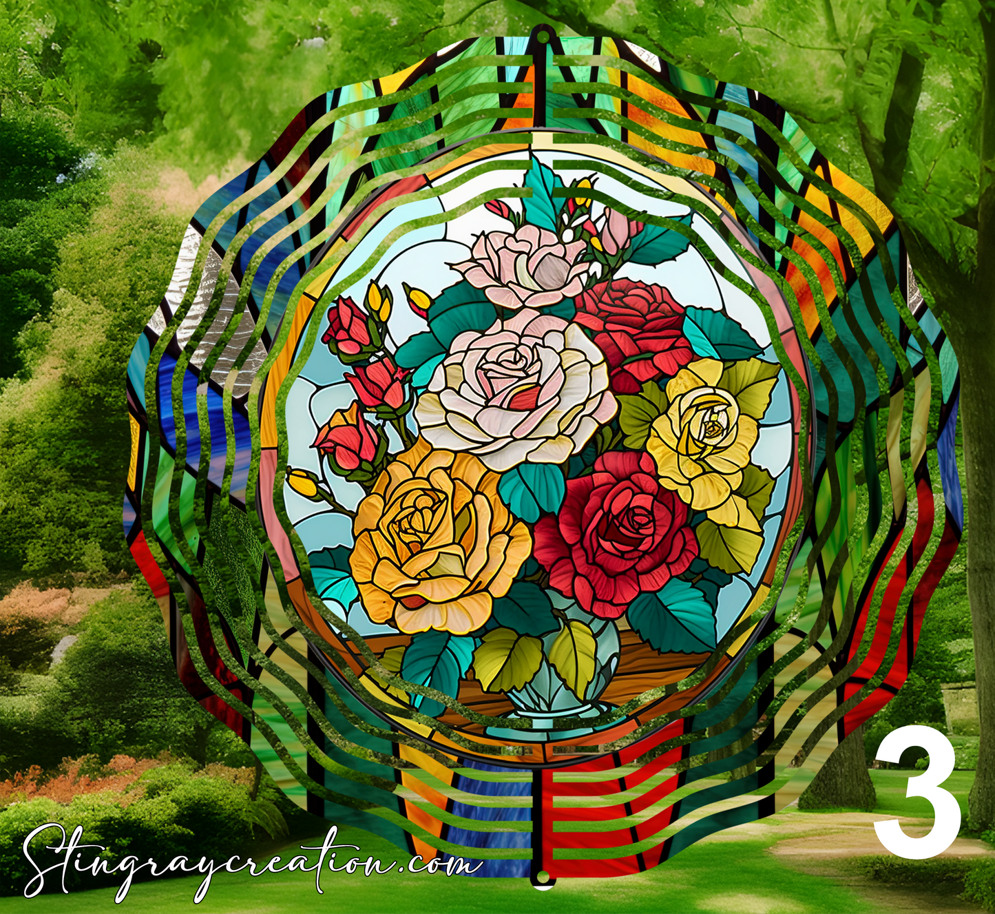 Wild Rose Wind Spinner