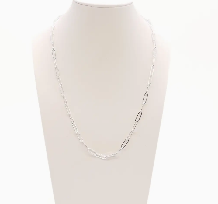 Silver Ashley Necklace 16in