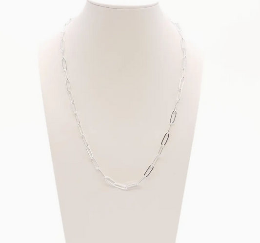 Silver Ashley Necklace 16in