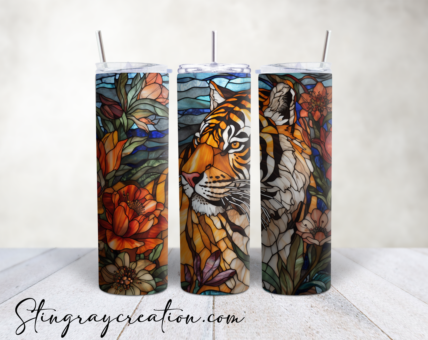 Stained Glass Tiger