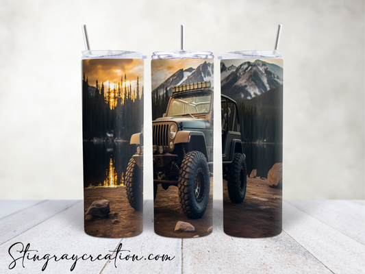 Trail Rated Jeep Tumbler – 20oz Stainless Steel Travel Cup
