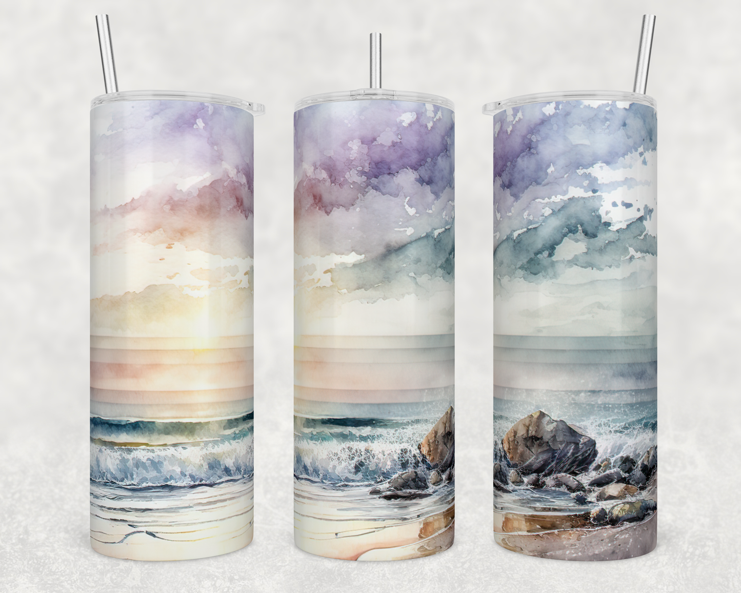 Watercolor Beach Tumbler