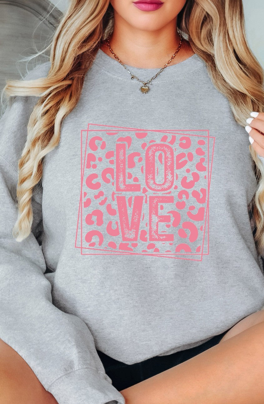 Leopard Print Love T-shirt/Sweatshirt