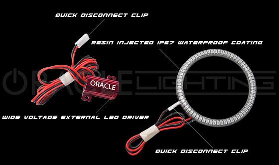 2018-2024 JEEP WRANGLER JL ORACLE LED HEADLIGHT SURFACE MOUNT HALO KIT