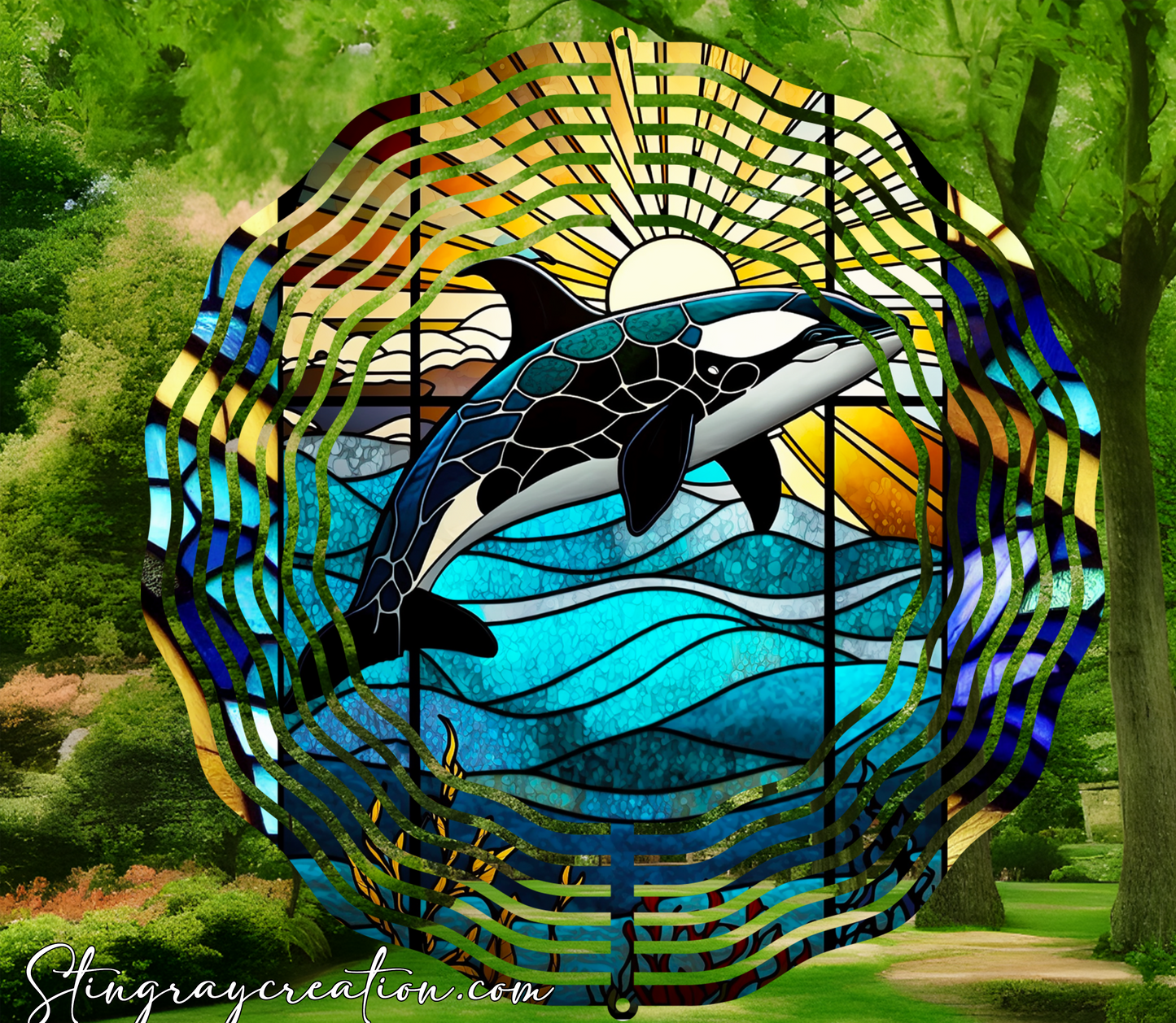 Killer Whale Wind Spinner