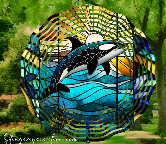 Killer Whale Wind Spinner