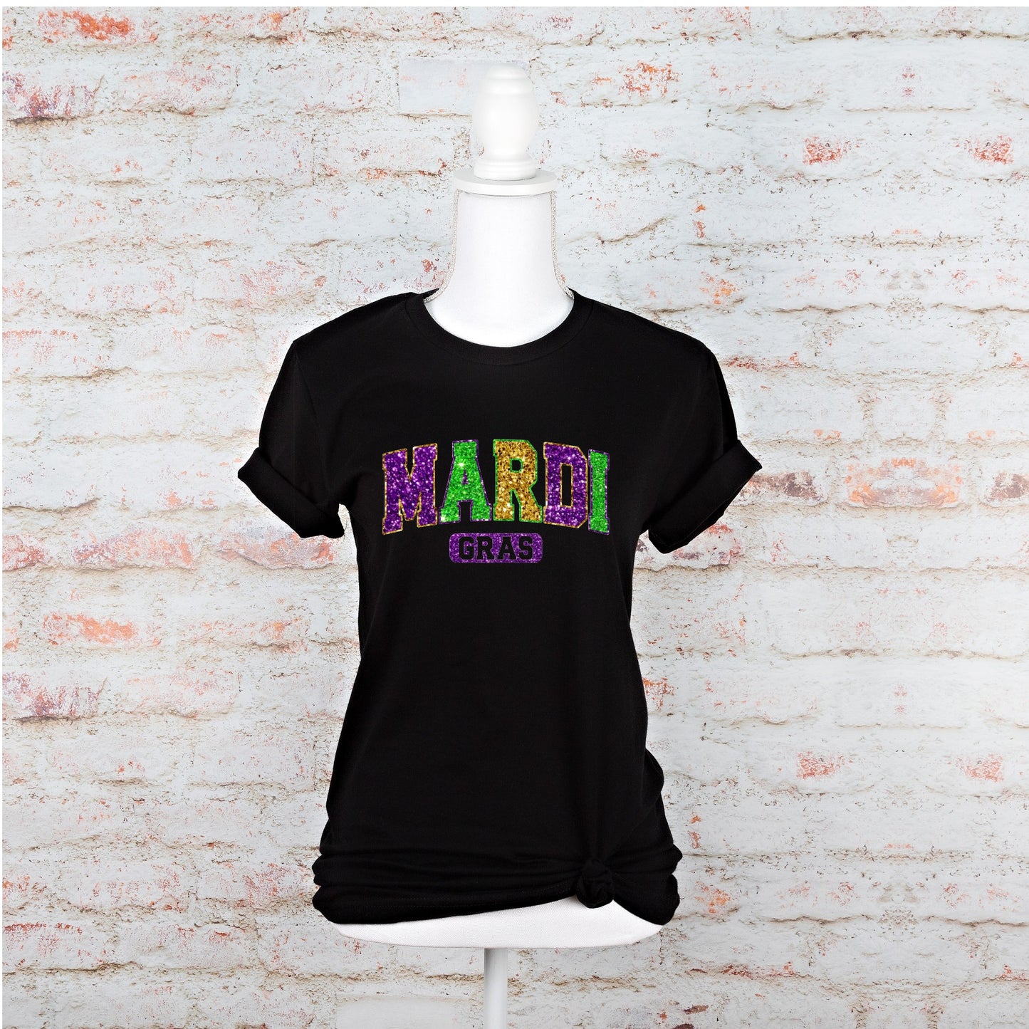 Imitation Glitter Mardi Gras T-shirt/Sweatshirt
